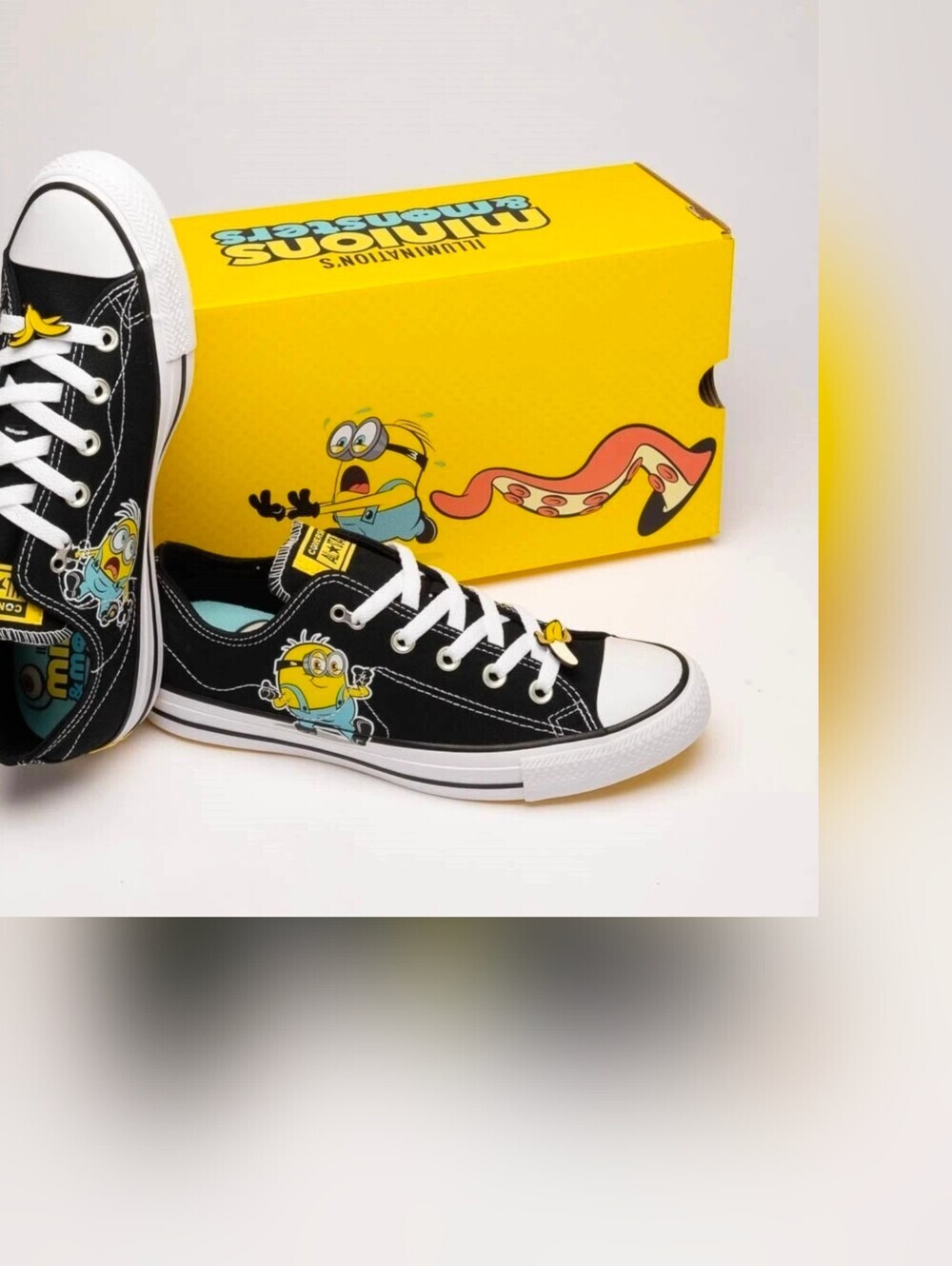 *NEW* Unisex CONVERSE Chuck Taylor ALL STAR OX X Minions BLACK 💫Limited Edition